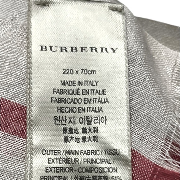 Burberry Check Wool Scarf - Picture 3 of 6